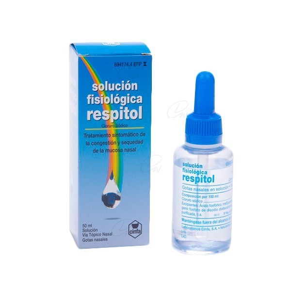 SOLUCION FISIOLOGICA RESPITOL 8,5 mg/ml GOTAS NASALES, 1...