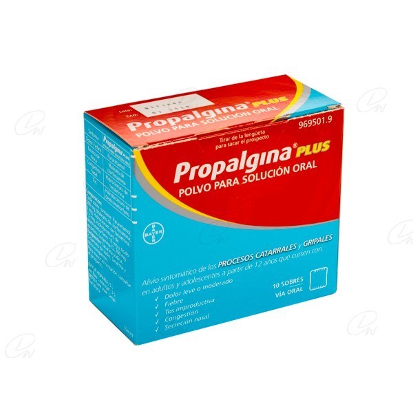 PROPALGINA PLUS POLVO PARA SOLUCIÓN ORAL, 10 sobres