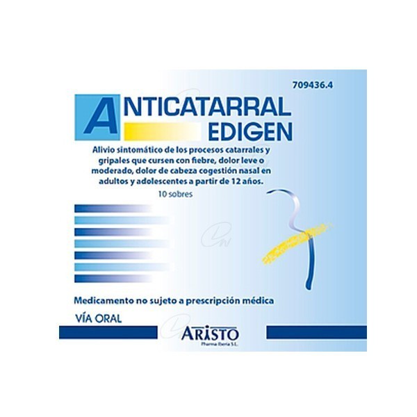 ANTICATARRAL EDIGEN POLVO PARA SUSPENSION ORAL, 10 sobres