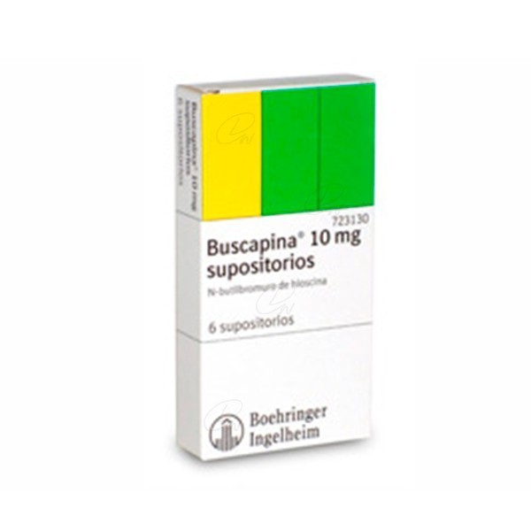 BUSCAPINA 10 mg SUPOSITORIOS, 6 supositorios