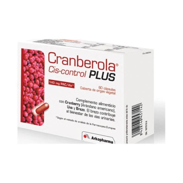 arkopharma cis control cranberola plus 60 capsulas