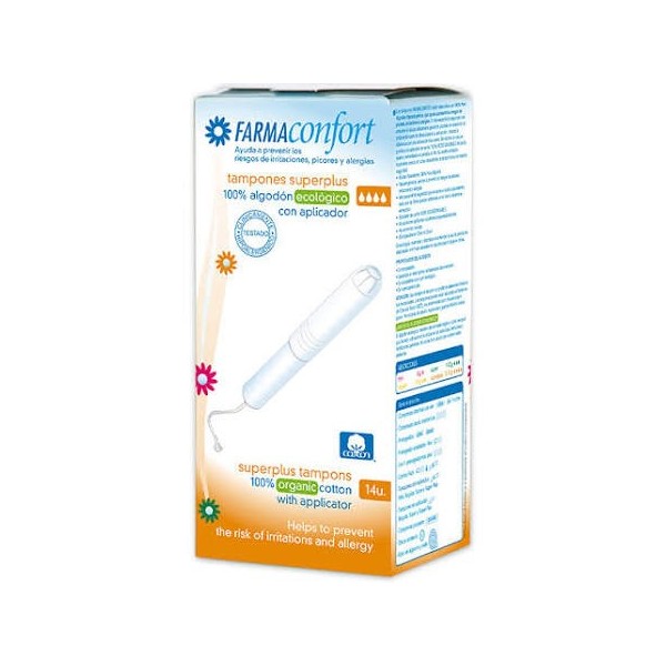 farmaconfort tampones 100 algodon super plus 14 u