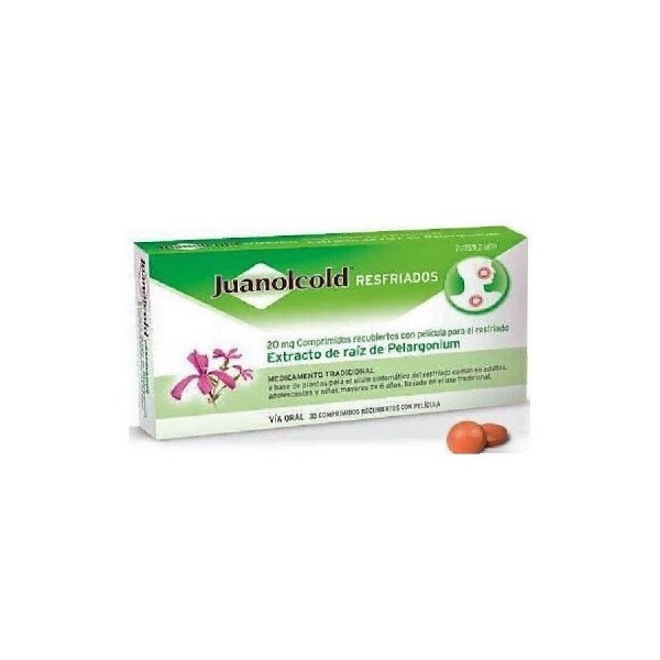 JUANOLCOLD RESFRIADOS 20 MG 30 COMPRIMIDOS RECUBIERTOS