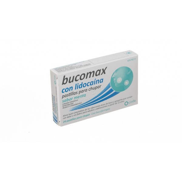 BUCOMAX CON LIDOCAINA PASTILLAS PARA CHUPAR SABOR MENTA,...