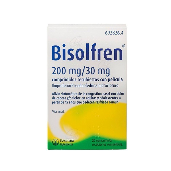 BISOLFREN 200 MG /30 MG COMPRIMIDOS RECUBIERTOS CON...