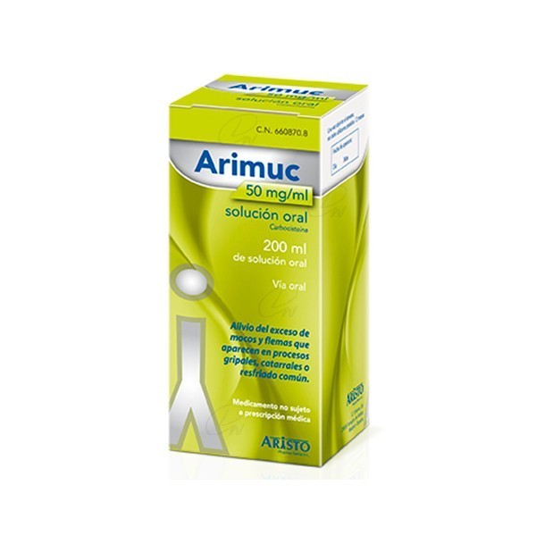 ARIMUC 50 mg/ml SOLUCION ORAL, 1 frasco de 200 ml