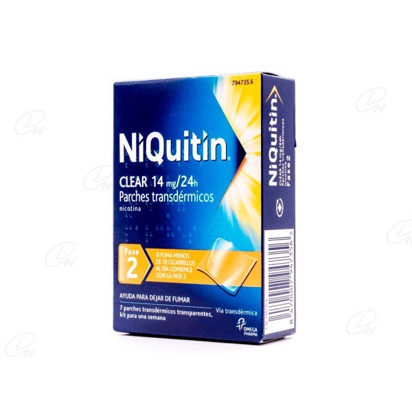 NIQUITIN CLEAR 14 mg, 24 HORAS PARCHE TRANSDERMICO, 7...
